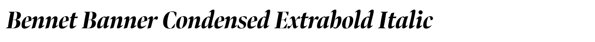 Bennet Banner Condensed Extrabold Italic image